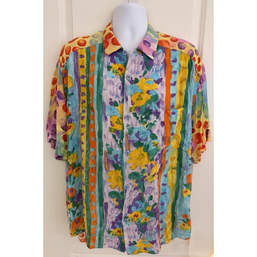 Jams World Vintage Men’s Hawaiian Aloha Shirt, Large, Great Condition
